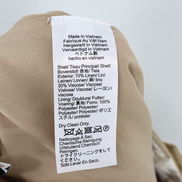 J.Crew Portia Linen Blend Pant Herringbone Honey Khaki Size 8 NWT - Picture 10 of 10